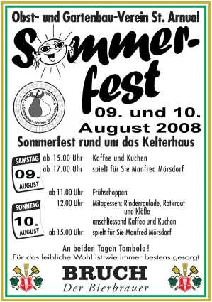 Sommerfest 2008 Plakat