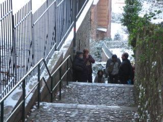 Über 300 Treppenstufen zum Heidelberger Schloss.